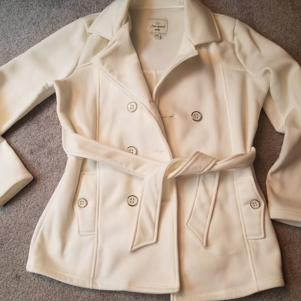 Off White pea coat Size Med